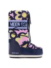 Moon Boot Icon Floral-print Snow Boots In Purple