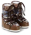 Moon Boot Icon Floral Snow Boots In Brown