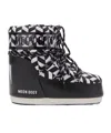 Moon Boot Icon Geometric-pattern Print Boots In Black