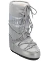 Moon Boot Mb Icon Glance Woman Boot Light Grey Size 8-9.5 Polyamide, Polyester, Pvc - Polyvinyl Chlo In Silver