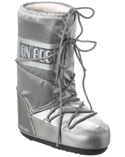 Moon Boot Water-repellent Ankle Boots With Lace Closure In Gray