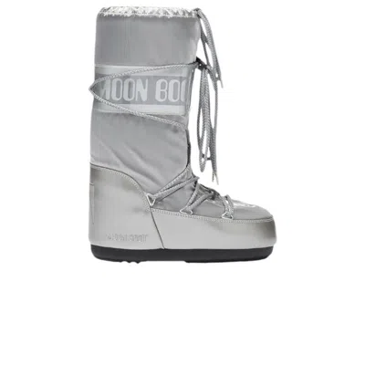 Pre-owned Moon Boot Icon Glance Boot 'silver' | Men's Size 39