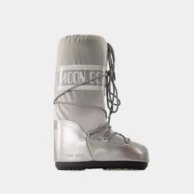 Moon Boot Bottes Icon Glance -  - Synthétique - Argenté In Silver