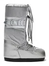 Moon Boot Icon Glance Metallic Shell And Pvc Snow Boots In Grey