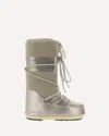 Moon Boot Moonboot Metallic Boots With Lace-up Design In Gray