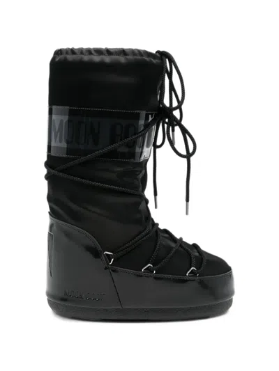 Moon Boot Icon Glance Lace-up Boots In Black