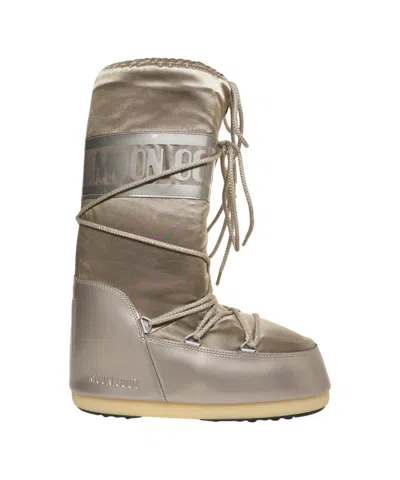 Moon Boot Icon Glance' Retro-style Water-repellent Boots In Gray