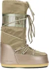 Moon Boot Stivale Icon Glance Platino In Raso In Gold