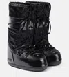 Moon Boot Icon Glance Satin Snow Boots In Black