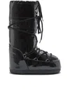 Moon Boot Icon Glitter Black Boots In Black