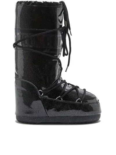 Moon Boot Icon Glitter Black Boots
