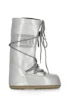 Moon Boot Icon Glitter Boots In Silver