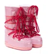 Moon Boot Icon Glitter Boots In Pink