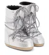 Moon Boot Jtrack Tube Glitter Embelished Snow Boots In Silver