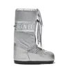 Moon Boot Waterproof Padded Knee High Boots Platform Sole In Gray