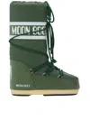 Moon Boot Icon Green Nylon Boots In Green