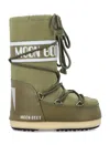 Moon Boot Nylon Man Boot Military Green Size 9-10.5 Textile Fibers