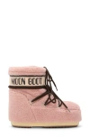 Moon Boot Icon Low Fleece Pink Snow Boot In Pink