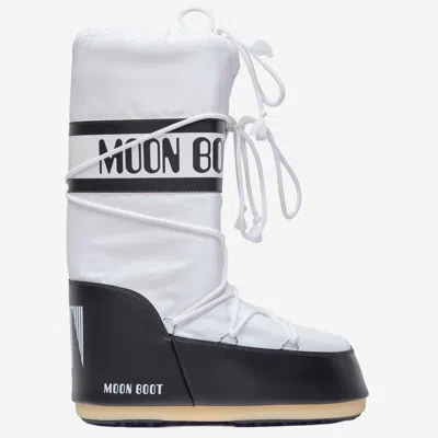 Moon Boot Icon High Top Nylon Boots In White