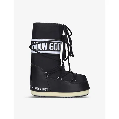 MOON BOOT ICON JUNIOR BRANDED NYLON SNOW BOOTS 3-7 YEA,49390859