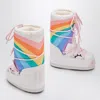 Moon Boot Icon Junior Unicorn White Boot In Multi