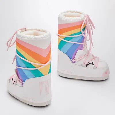 Moon Boot Icon Junior Unicorn White Boot In Multi