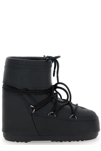 Moon Boot Icon Lace-up Low Boots In Black