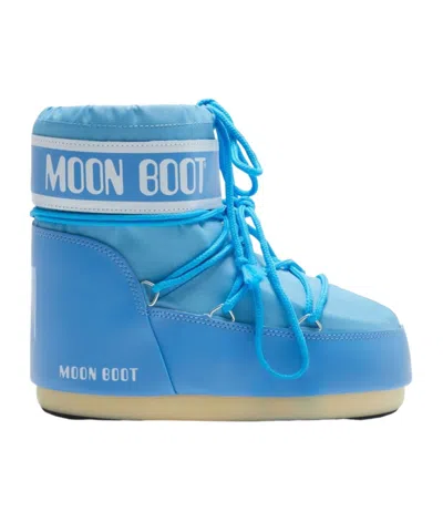 Moon Boot Icon Tall Nylon Snow Boots In Blue