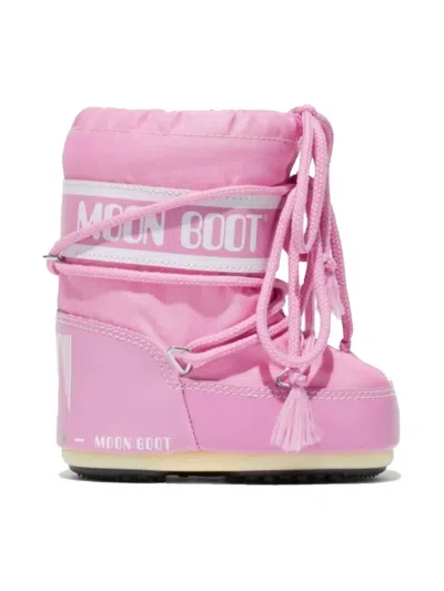 Moon Boot Kids' Icon Logo-detail Boots In Pink
