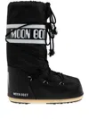 Moon Boot Logo Waterproof Nylon Snow Boots In Black