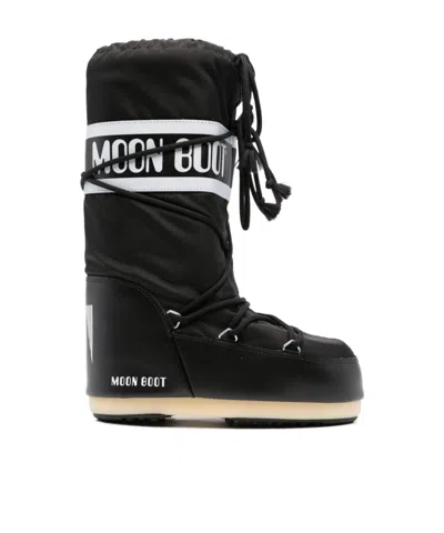 Moon Boot Icon Logo-print Boots In N001 - Black