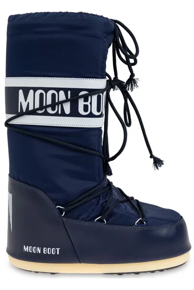 Moon Boot Navy Icon Boots In Blue