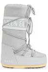 Moon Boot Icon Logo Printed Lace-up Boots In Glacier Grey