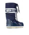Moon Boot Padded Knee High Platform Waterproof Boots In Blue
