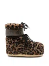 Moon Boot Icon Low Animal Print Leopard Ankle Boot  In Animal Print
