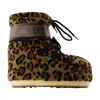 Moon Boot Icon Low Animal Print Leopard Ankle Boot  In Animal Print