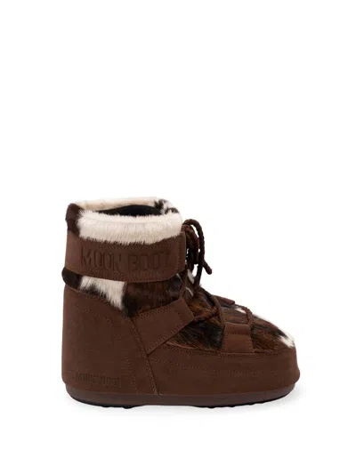 Moon Boot `icon Low Archive 1985 Cow` Boots In Brown