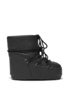 Moon Boot Icon Low Black Rubber Boots In Black