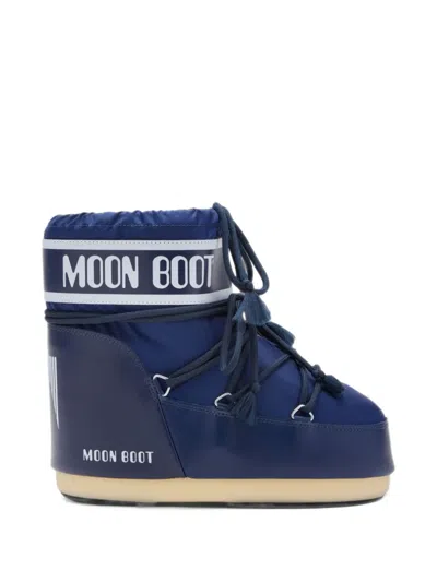 Moon Boot Icon Low Blue Nylon Boots In Multi