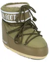 Moon Boot Mens Khaki Icon Low 2 Lace-up Nylon Snow Boots M In Green