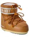 Moon Boot Pastel Orange Nylon Icon Low Ankle Boots In Animal Print