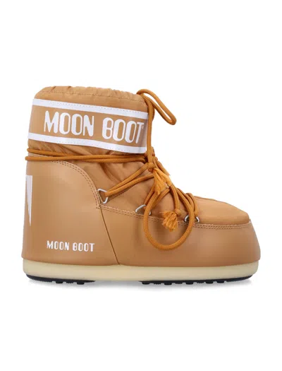 Moon Boot Icon Low Boot In Nylon In Brown