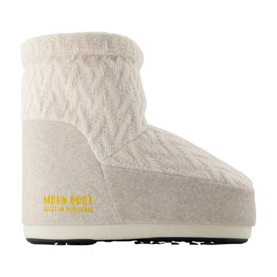 Moon Boot Mb X Gir Icon Low Nolace Knit White Sand