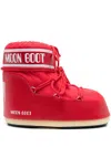 Moon Boot Round-toed Ankle Boots In Red