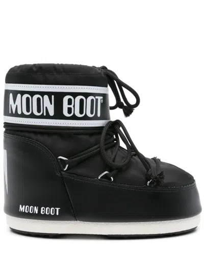 Moon Boot Stivale Icon Low Nero In Nylon In Black