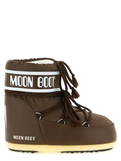 Moon Boot Icon Low Nylon Boots In Brown