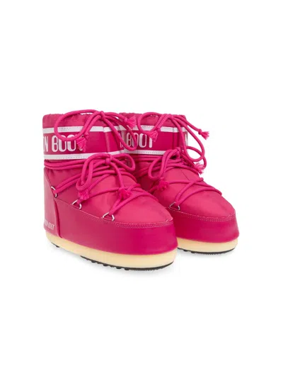 Moon Boot Kids' Icon Low 短靴 In Pink