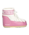 Moon Boot Pink & White Icon Low Boots In Pink