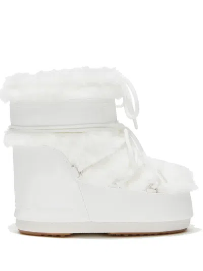 Moon Boot Womens Polyvinyl Cold Weather Ankle Boots In White