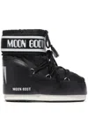 Moon Boot Unisex Icon Mini Low Ankle Nylon Boots In Black
